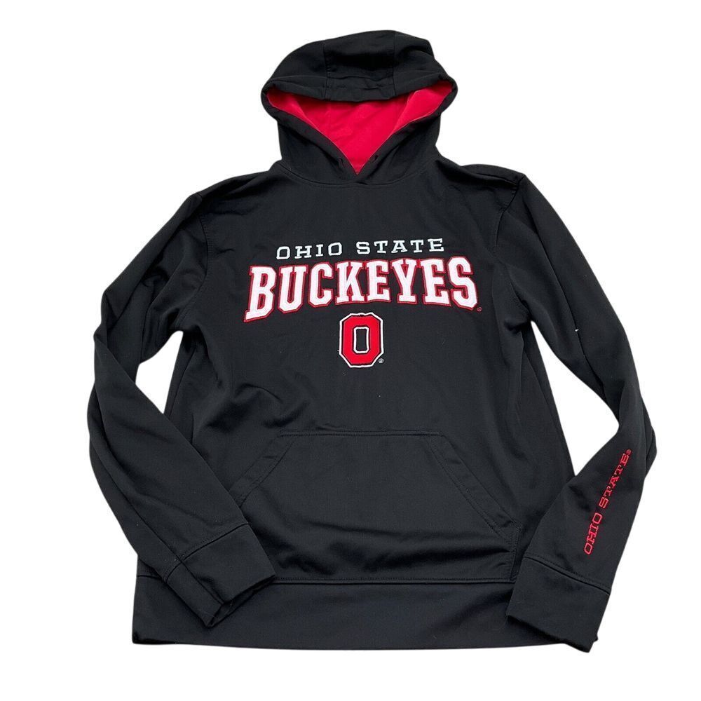 Varsity Hoodie Men Small OHIO STATE BUCKEYE‎ O Embroider Football College VTG